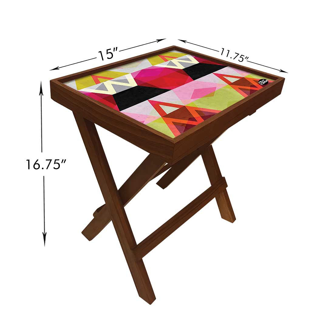 Nutcase Folding Side Table for Clock - Teak Wood -Design Nutcase