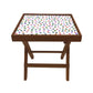 Folding Side Table Bed - Teak Wood - Cute Dots Nutcase