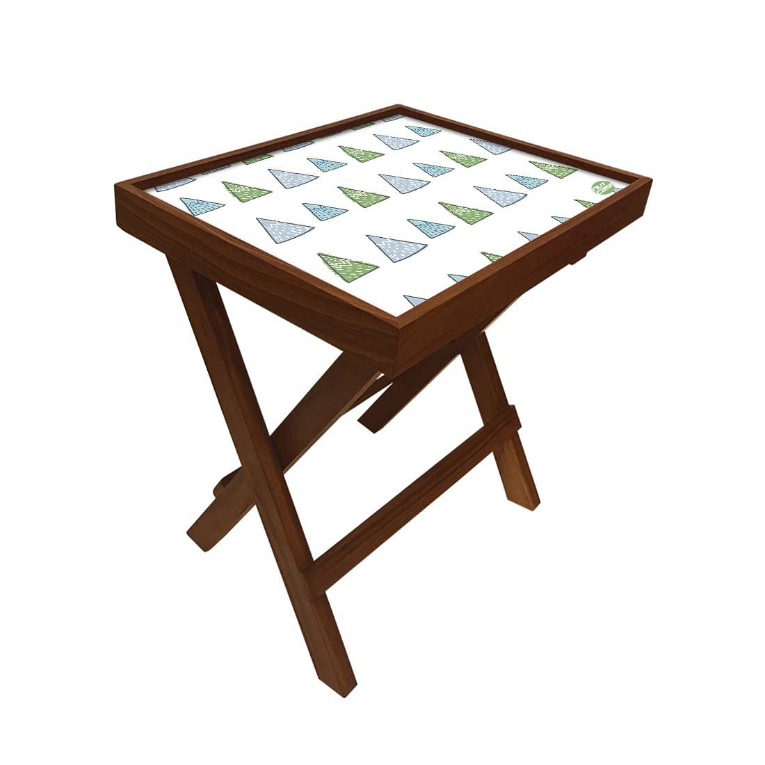 Folding Side Table - Teak Wood -Cute Mountain Nutcase