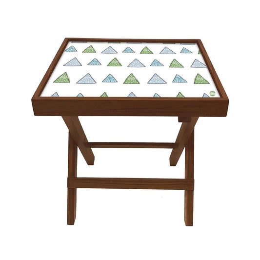 Folding Side Table - Teak Wood -Cute Mountain Nutcase
