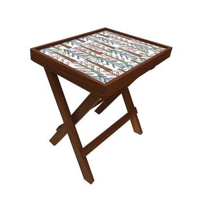 Folding Side Table - Teak Wood -Forest Nutcase