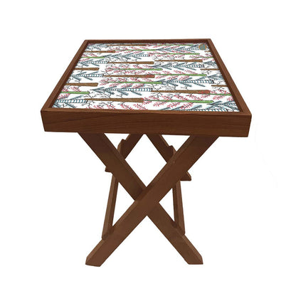 Folding Side Table - Teak Wood -Forest Nutcase