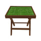 Folding Side Table - Teak Wood -Football Field Nutcase