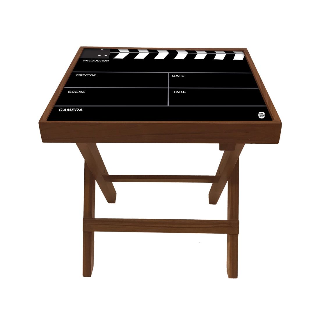 Folding Side Table - Teak Wood -Filmy Nutcase
