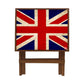 Folding Side Table - Teak Wood -British Flag Nutcase