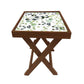 Nutcase Designer Teak Wood Side Table Folding Wooden Bedside Coffee Outdoor Picnic Table - Cute Panda Nutcase