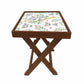 Nutcase Designer Teak Wood Side Table Folding Wooden Bedside Coffee Outdoor Picnic Table - Cute Koala Nutcase
