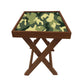 Folding Side Table - Teak Wood - Army Nutcase