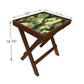 Folding Side Table - Teak Wood - Army Nutcase