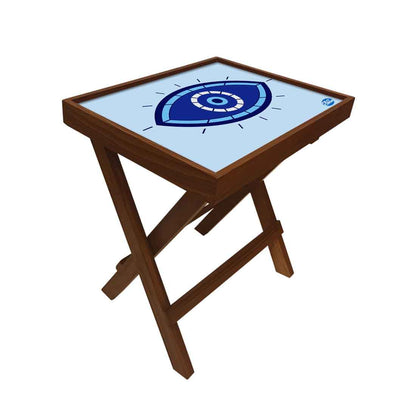 Folding Side Table for End Tables Bedroom Living Room - Evil Eye Protector Nutcase