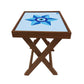 Foldable Wooden End Tables for Bedroom Living Room Decor - Evil Eye Protector Nutcase