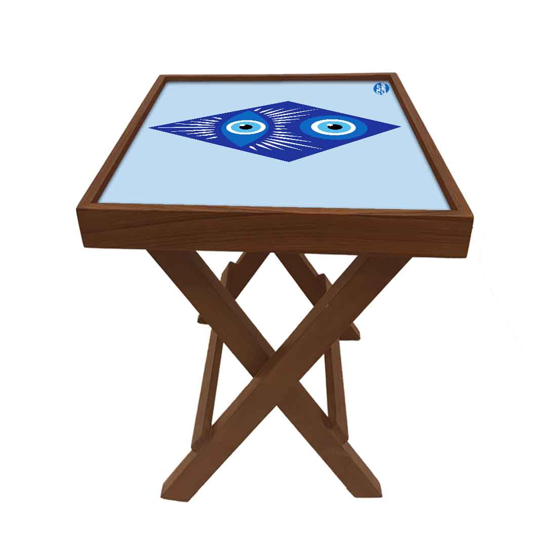 Designer Folding Side Table for Sofa Bedroom Living Room - Evil Eye Protector Nutcase