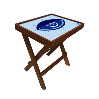 Folding Side Table for End Tables Bedroom Living Room - Evil Eye Protector Nutcase