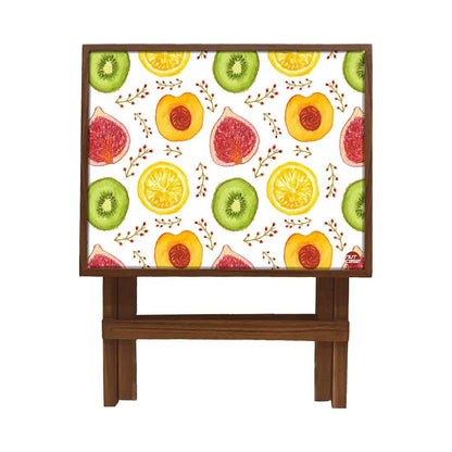 Folding Side Table - Teak Wood - Fruits Nutcase