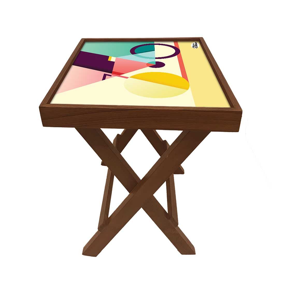 Folding Side Table - Teak Wood - Cycle Art Nutcase