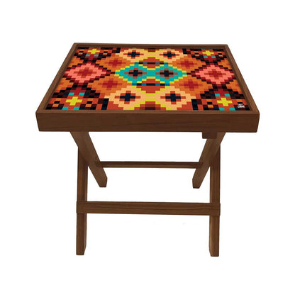 Folding Side Table - Teak Wood - Diamond Designs Nutcase