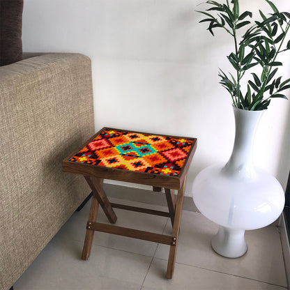 Folding Side Table - Teak Wood - Diamond Designs