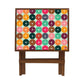 Folding Side Table - Teak Wood - Colorful Circle Nutcase