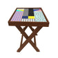 Folding Side Table - Teak Wood - Memphis Nutcase
