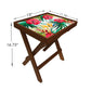 Folding Side Table - Teak Wood - Hibiscus Nutcase