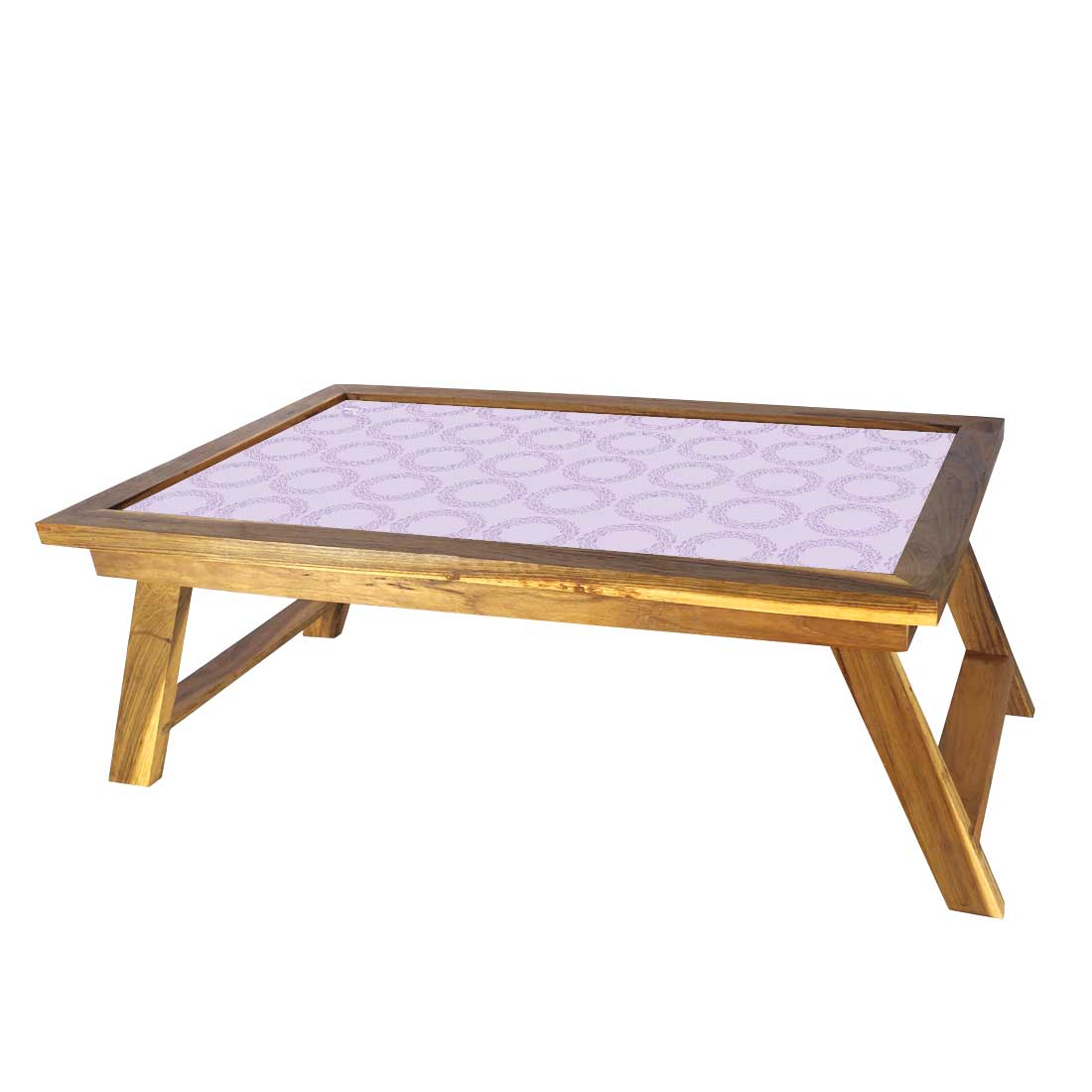 Nutcase Folding Laptop Table For Home Bed Lapdesk Breakfast Table Foldable Teak Wooden Study Desk - Purple Pattern Circle Nutcase