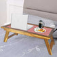 Nutcase Folding Laptop Table For Home Bed Lapdesk Breakfast Table Foldable Teak Wooden Study Desk - Peach Pattern Circle Nutcase