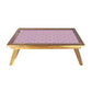 Nutcase Folding Laptop Table For Home Bed Lapdesk Breakfast Table Foldable Teak Wooden Study Desk - Dark Purple Pattern Circle Nutcase