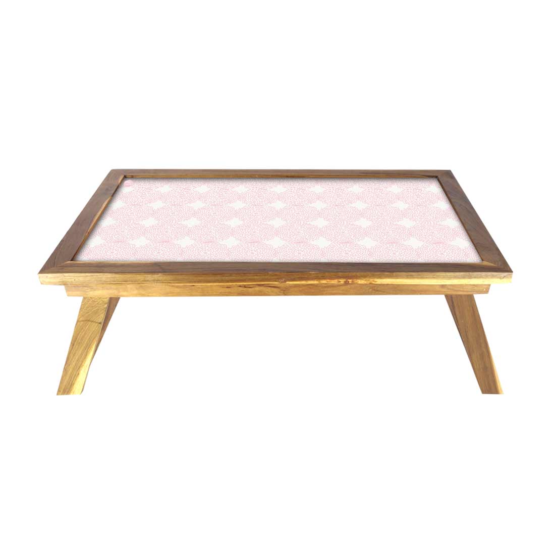 Nutcase Folding Laptop Table For Home Bed Lapdesk Breakfast Table Foldable Teak Wooden Study Desk - Beautiful Pink Flower Nutcase