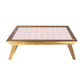 Nutcase Folding Laptop Table For Home Bed Lapdesk Breakfast Table Foldable Teak Wooden Study Desk - Designer Box Pattern Nutcase