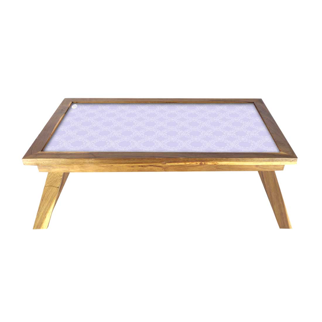 Nutcase Folding Laptop Table For Home Bed Lapdesk Breakfast Table Foldable Teak Wooden Study Desk - Purple Designer Pattern Nutcase