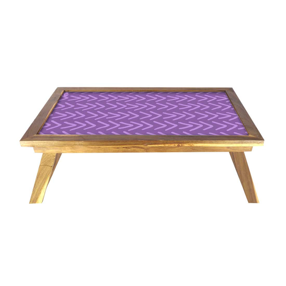 Nutcase Folding Laptop Table For Home Bed Lapdesk Breakfast Table Foldable Teak Wooden Study Desk - Pink and Purple Arrows Nutcase