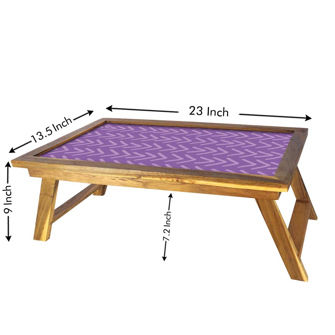 Nutcase Folding Laptop Table For Home Bed Lapdesk Breakfast Table Foldable Teak Wooden Study Desk - Pink and Purple Arrows Nutcase