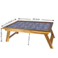 Nutcase Folding Laptop Table For Home Bed Lapdesk Breakfast Table Foldable Teak Wooden Study Desk - Dark Pastels Nutcase