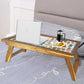 Nutcase Folding Laptop Table For Home Bed Lapdesk Breakfast Table Foldable Teak Wooden Study Desk - Tea Time Elements Nutcase