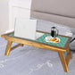 Nutcase Folding Laptop Table For Home Bed Lapdesk Breakfast Table Foldable Teak Wooden Study Desk - Paw - Blue Nutcase