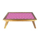 Nutcase Folding Laptop Table For Home Bed Lapdesk Breakfast Table Foldable Teak Wooden Study Desk - Arrow Ends - Pink Nutcase
