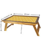 Nutcase Folding Laptop Table For Home Bed Lapdesk Breakfast Table Foldable Teak Wooden Study Desk - Arrow Ends - Yellow Nutcase