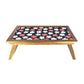 Nutcase Folding Laptop Table For Home Bed Lapdesk Breakfast Table Foldable Teak Wooden Study Desk - Spring Pink & Blue Nutcase