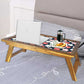 Nutcase Folding Laptop Table For Home Bed Lapdesk Breakfast Table Foldable Teak Wooden Study Desk - Spring Pink & Blue Nutcase