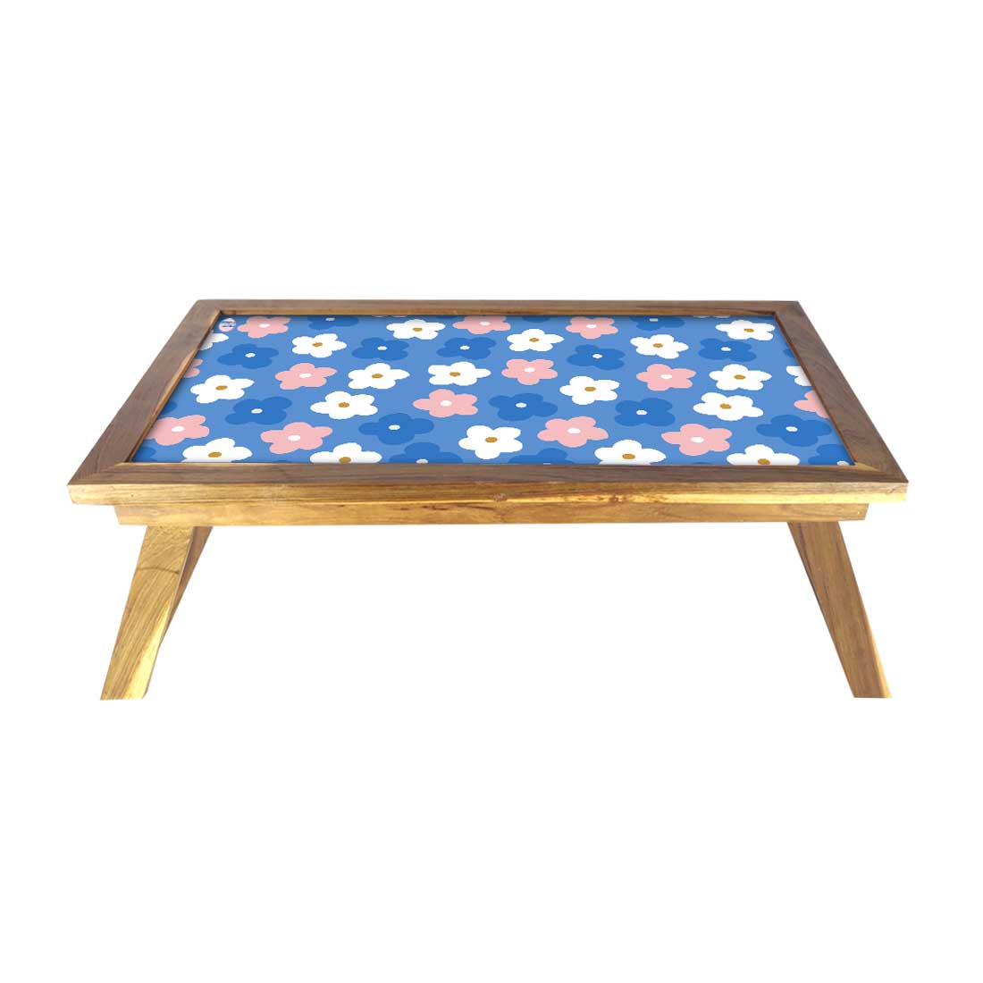 Nutcase Folding Laptop Table For Home Bed Lapdesk Breakfast Table Foldable Teak Wooden Study Desk - Flowers of Spring Nutcase