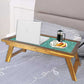Nutcase Folding Laptop Table For Home Bed Lapdesk Breakfast Table Foldable Teak Wooden Study Desk - Arrow Style Nutcase