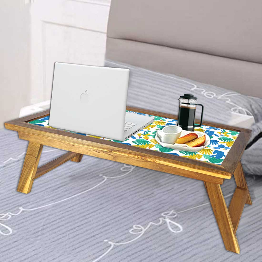 Folding Laptop Table for Home Bed Breakfast Tables Wooden Study Desk - Cactus Nutcase
