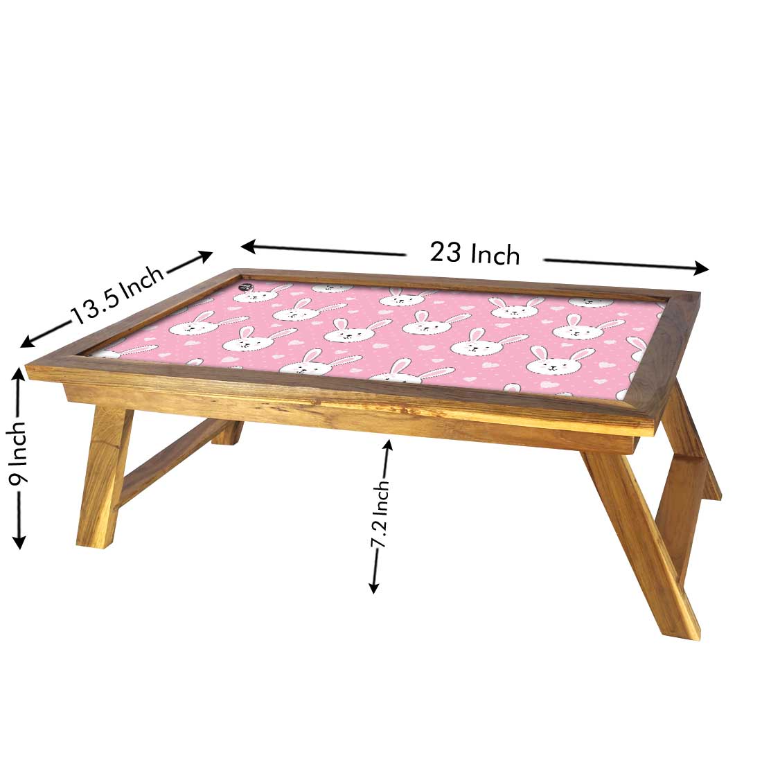 Wooden Folding Laptop Desk Study Table for Bed Breakfast Tables - Rabbit Nutcase