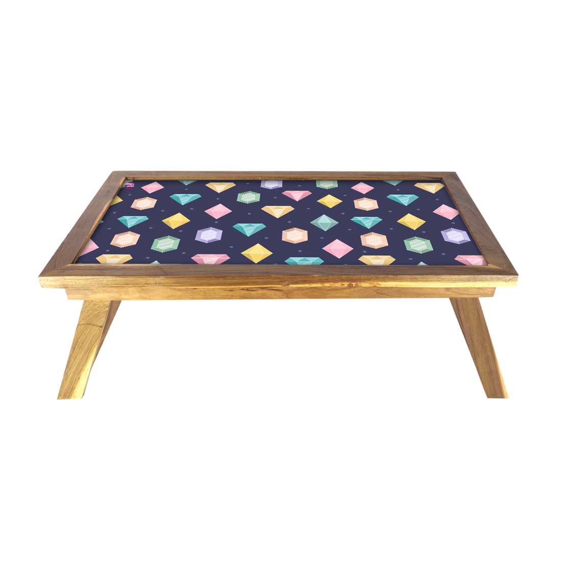 Folding Laptop Table for Home Bed Desk Breakfast Table - Colorful Diamond Nutcase