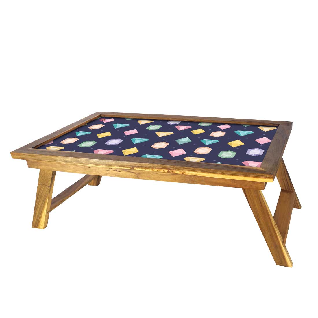 Folding Laptop Table for Home Bed Desk Breakfast Table - Colorful Diamond Nutcase