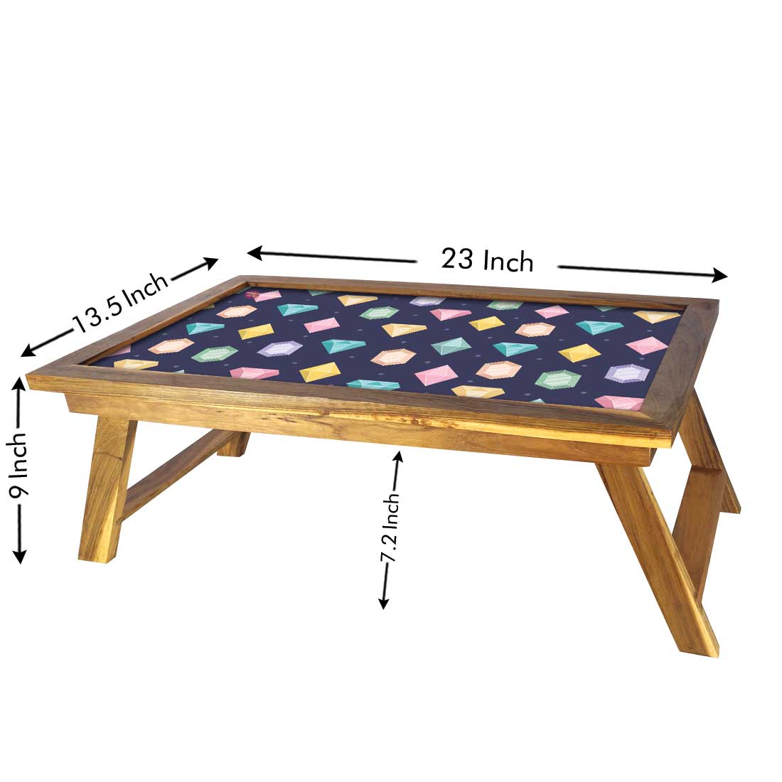 Folding Laptop Table for Home Bed Desk Breakfast Table - Colorful Diamond Nutcase