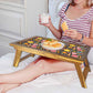 Foldable Laptop Table Breakfast in Bed Tray With Legs for Bedroom - Lemon & Candy Nutcase