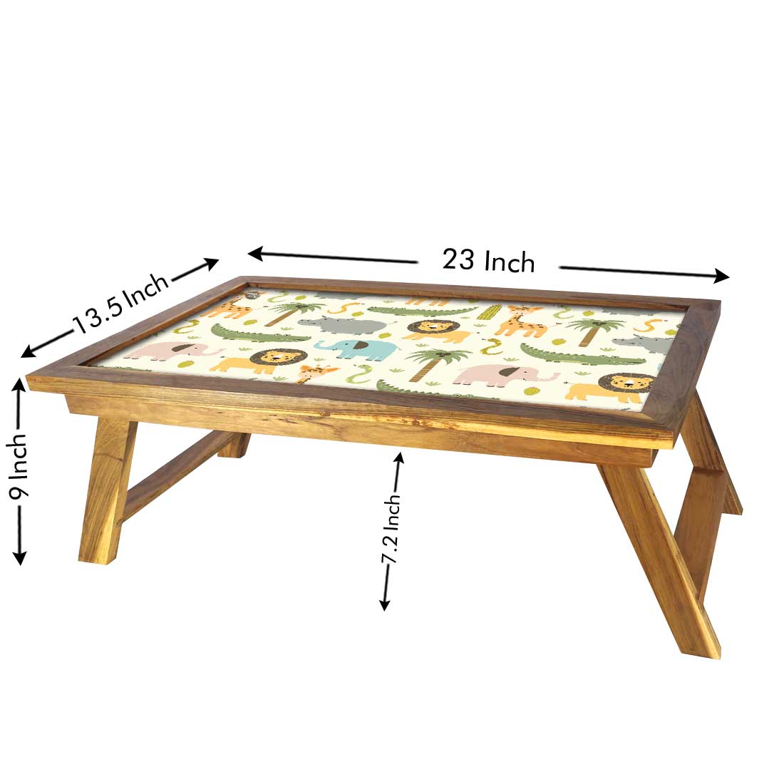 Folding Laptop Table for Home Bed Breakfast Tables Study Desk - Animals Nutcase