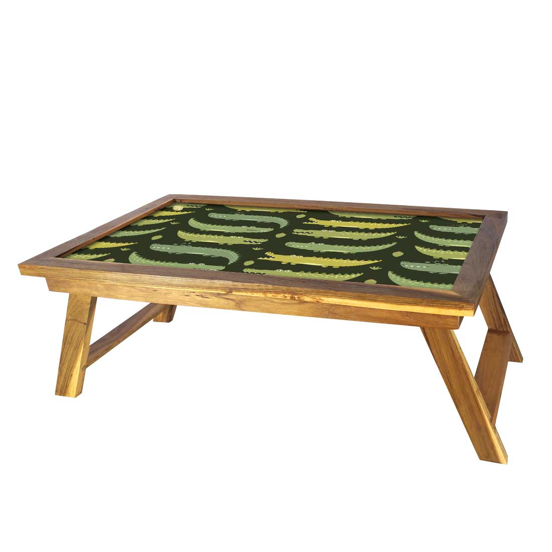 Folding Laptop Breakfast Tables for Home Bedroom Bed Table - Crocodile Nutcase