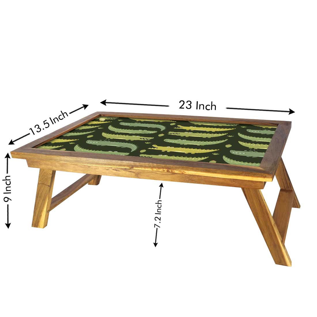 Folding Laptop Breakfast Tables for Home Bedroom Bed Table - Crocodile Nutcase